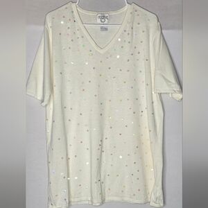 Vintage Beaded Cervelle Top Size 1x